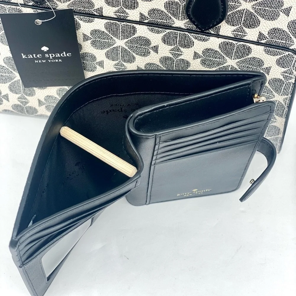 Kate Spade Signature Spade Flower Small Satchel Crossbody and Wallet Set